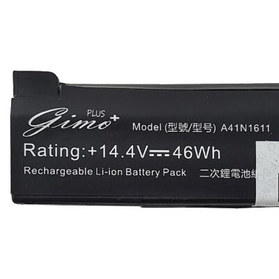 باتری لپ تاپ ایسوس Rog Strix GL553_A41N1611 Gimo Plus 4Cell مشکی داخلی 3000 میلی آمپر ساعت